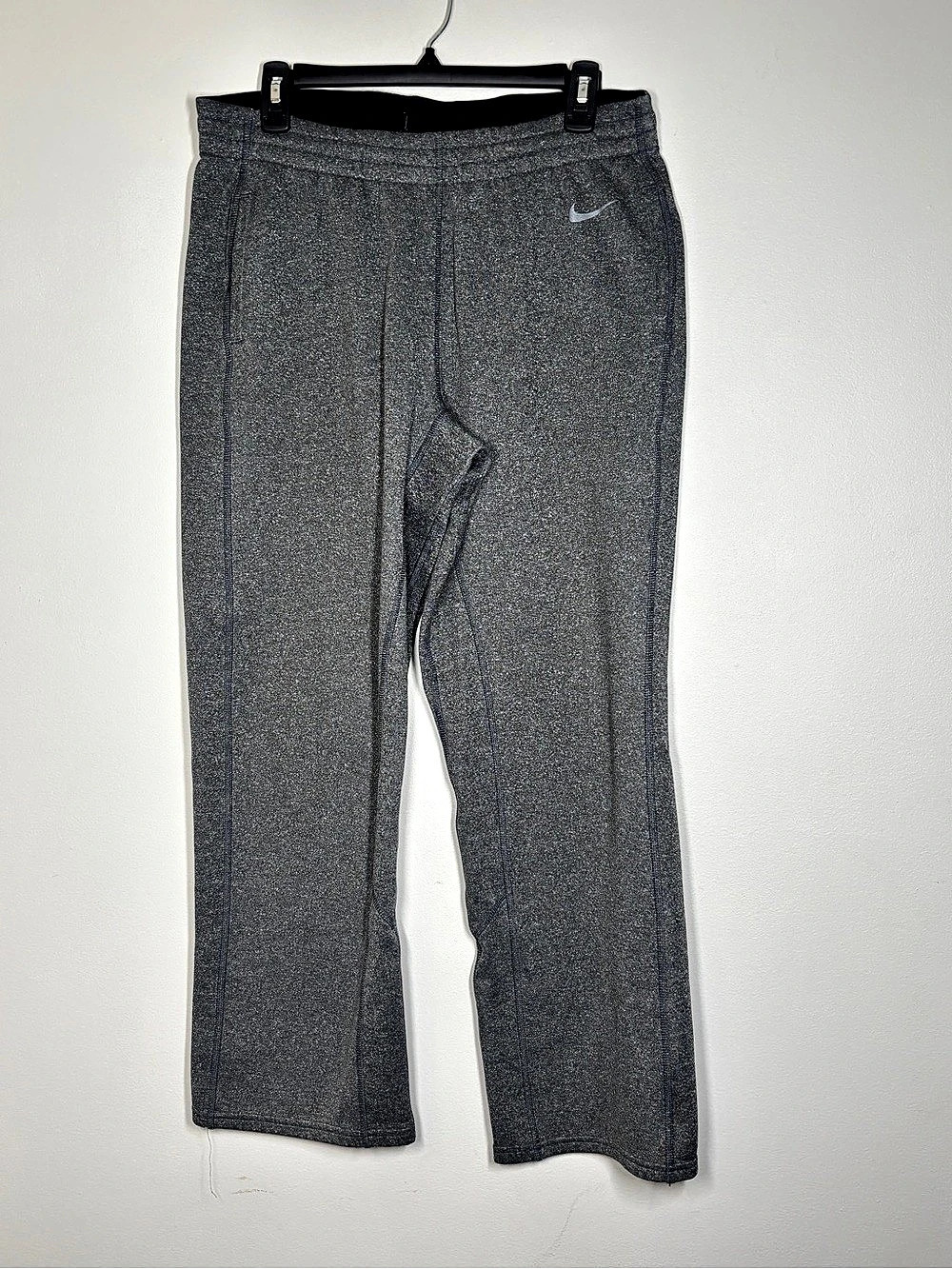 Nike Dri-FIT Charcoal Gray Straight Leg Fleece Sweatpants - Size L